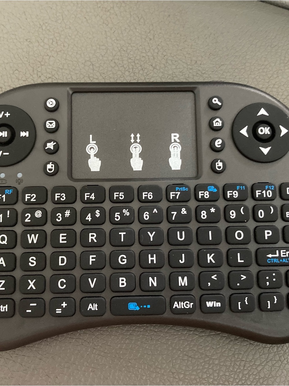 Wireless Mini Keyboard with Touchpad - Black